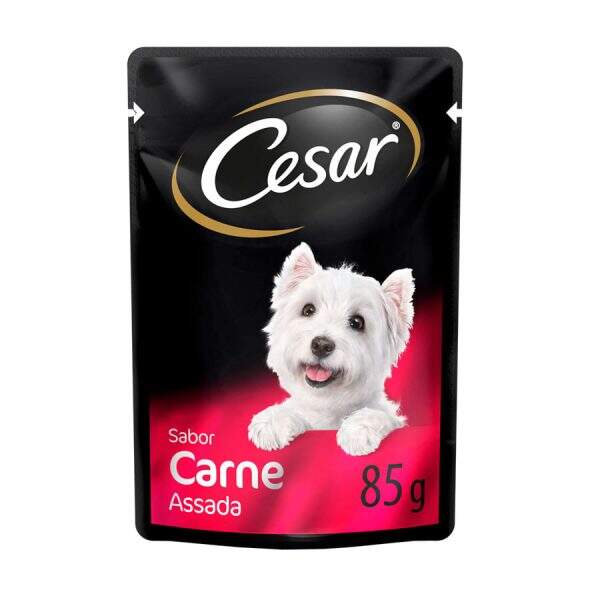 Ração sabor carne assada para cães adultos, com nutrição equilibrada.