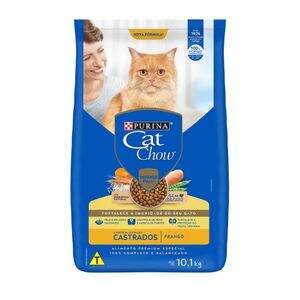 Nutrição ideal para gatos castrados com frango.