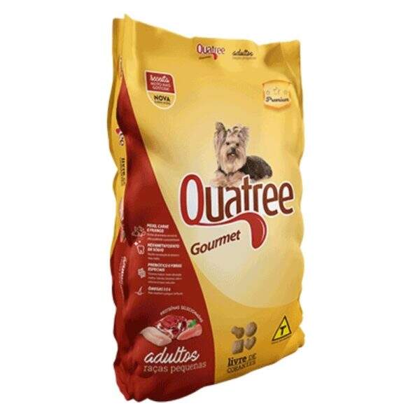 Ração Quatree Gourmet ideal para cães pequenos, 10.1kg.