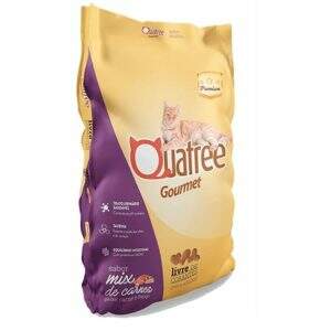 Ração Quatree para gatos adultos de 10,1kg com mix de carnes.