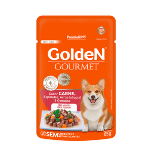 Ração sabor carne, ideal para cães adultos de raças pequenas.
