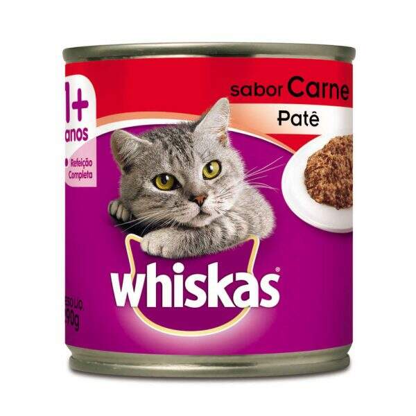 Ração úmida para gatos adultos com sabor de carne.